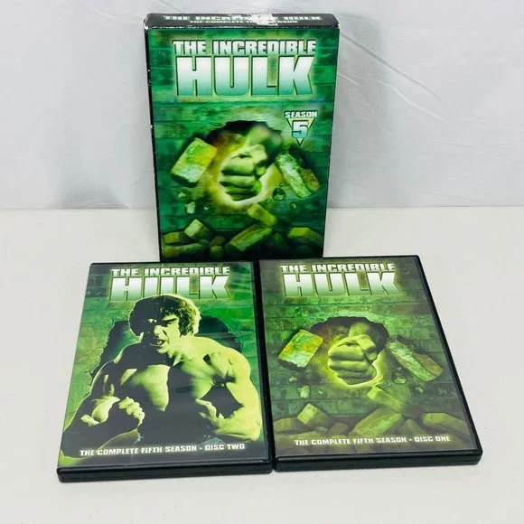 The Incredible Hulk Complete TV Series Season 1-5 Plus 3 Movies Bill Bixby